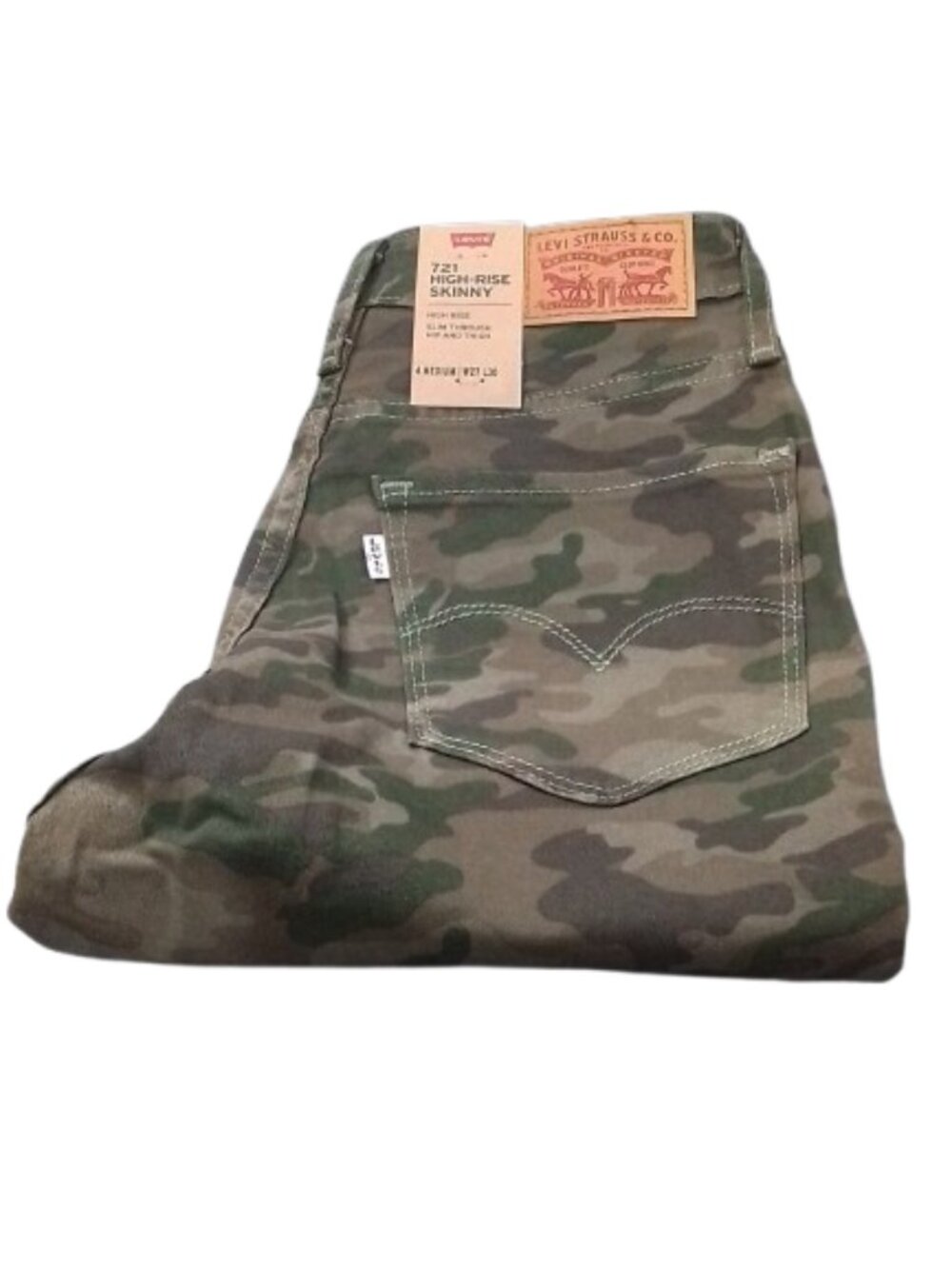 Women's Levi's 721 High Rise Skinny Jeans - Camo Green - 4M (27x30) - NWT